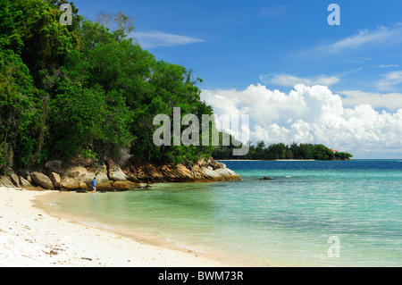 Manukan Island - Teil der Tunku Abdul Rahman Marine Park, Kota Kinabalu, Sabah Stockfoto