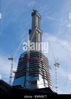 Das Gebäude des Shards. Shard Glas 32 London Brücke, ist eine superhohe Wolkenkratzer im Bau in Southwark. London, UK Stockfoto