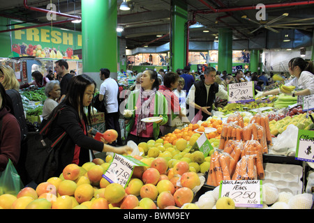 Frisches Obst und Gemüse in Essen Halle, Paddy es Markets, Sydney, New South Wales, NSW, Australia, Australien Stockfoto