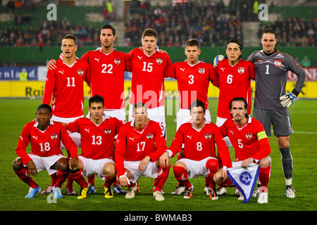 Wien, Österreich - 17. November 2010: Österreich verliert 1:2 gegen Griechenland in einem Freundschaftsspiel im Ernst-Happel-Stadion, Wien, Österreich. Stockfoto