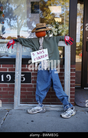 Halloween-Bildnis außerhalb der Cape Gallery in Falmouth, Massachusetts, USAR Stockfoto