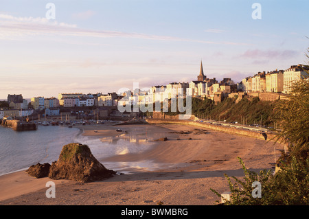 UK Wales Pembrokeshire Tenby Town Beach Coast Coastal Coastal Views harbor Harbor United Kingdom Great Bri Stockfoto