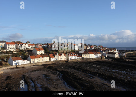 Ansicht von Pittenweem bei Ebbe Fife, Schottland, November 2010 Stockfoto