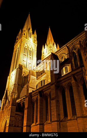 eine Nacht Zeit Foto der Kathedrale von Truro, Cornwall, UK Stockfoto
