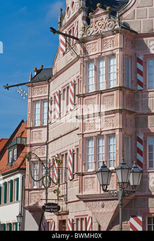 GASTHAUS ZUM ENGEL RESTAURANT, RENAISSANCE-GEBÄUDE AUS DEM JAHRE 1556, BAD BERGZABERN, RHEINLAND-PFALZ, DEUTSCHLAND Stockfoto