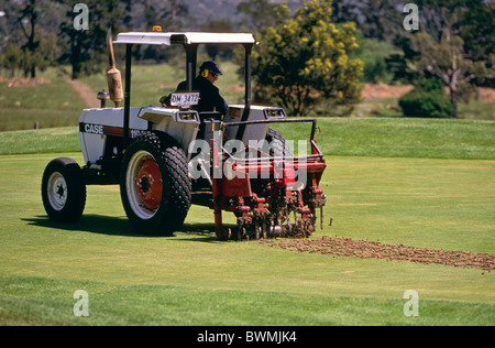 Golfplatz Wartung, Tasmanien, Australien Stockfoto