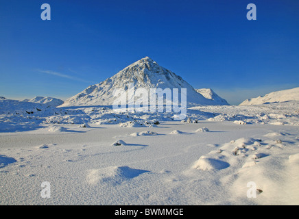 UK Schottland Strathclyde Argyll Berg Buachaille Etive Mor aus der Rannoch Moor bei Kingshouse Stockfoto