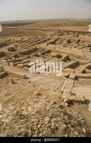 Tel Beer Sheba Nationalpark, eine israelische alten Stadt aus der Eisenzeit, Beerscheba (Beerscheba) in der Wüste Negev, Israel Stockfoto