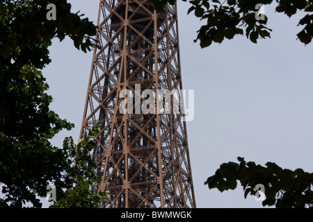 Tour Eiffel (Turm), Paris Mittelteil Stockfoto
