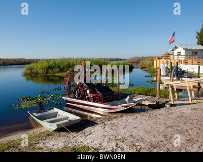 Camp Holly Fish Camp und Airboat Rides auf der oberen St. Johns River in Brevard County in Florida Stockfoto