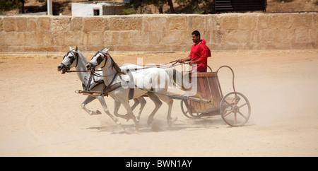 Römische Streitwagen-Rennen, Jerash, Jordanien Stockfoto