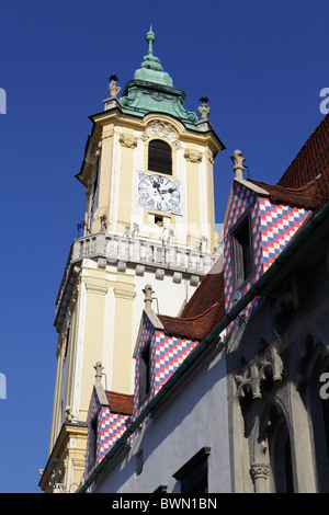 Altes Rathaus im Zentrum von Bratislava, Slowakei Stockfoto