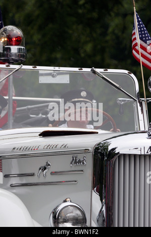Eine alte Oldtimer Feuerwehrauto Marshalls Creek, Pennsylvania Stockfoto