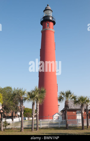 Ponce de Leon Inlet Leuchtturm in Ponce Inlet, Florida. Stockfoto