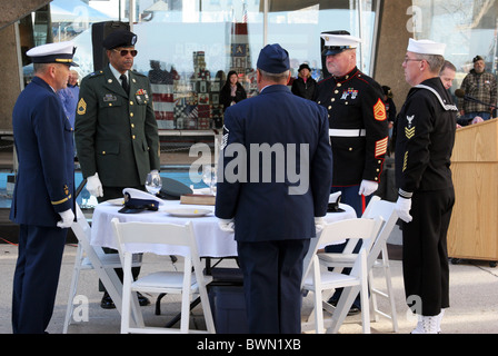 Veteran Memorial Service Milwaukee Wisconsin Stockfoto