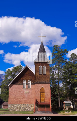 Jasper Lutheran Church, Jasper, Alberta, Kanada. Stockfoto