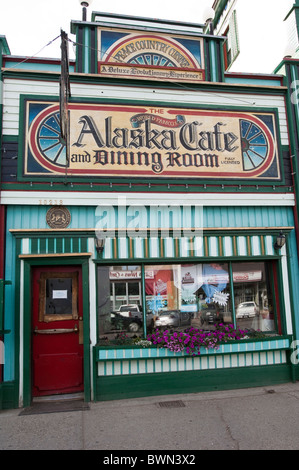 Historisches Alaska Cafe Wahrzeichen, Dawson Creek, British Columbia, Kanada. Stockfoto