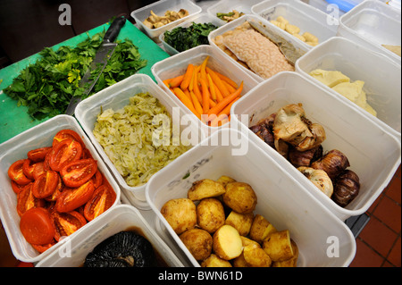 Vorbereiteten Zutaten in einer Restaurant-UK Stockfoto