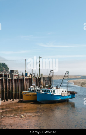 Ebbe im Hafen, Alma, New Brunswick, die Maritimes, Kanada. Stockfoto