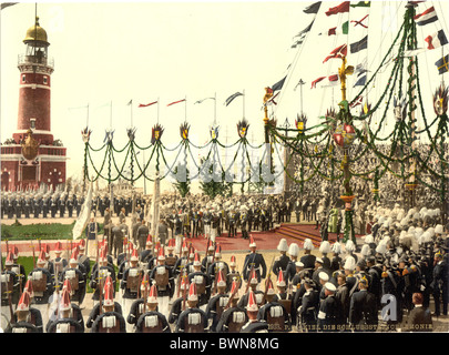 Eröffnung der Nord-Ostsee-Kanal Kiel Schleswig-Holstein-Deutschland Europa 1895 Photochrom Geschichte historische historische Stockfoto