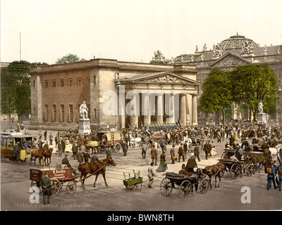 Berlin Neue Wache neue Wache Straßenszene Deutschland Europa Photochrom um 1900 Deutsches Reich Geschichte historische Stockfoto