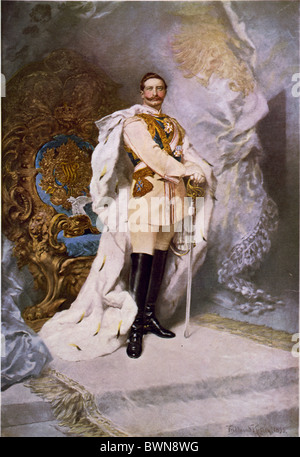 Kaiser Wilhelm II Portrait von Ferdinand Keller 1893 Öl auf Leinwand Geschichte historische historische Farbe Stockfoto