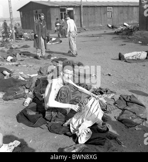 Dem zweiten Weltkrieg Belsen Deutschland Europa 17. April 1945 Geschichte historische historischen Gefängnis Stockfoto