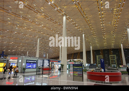 China Asien Beijing Peking April 2008 internationaler Flughafen Terminal 3 neue moderne Architektur Norman Foster Stockfoto