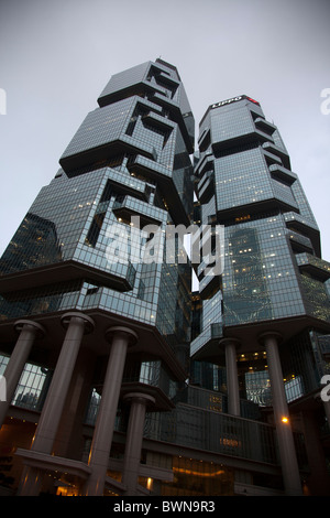 Lippo Centre, Hong Kong, ein paar der Zwillingstürme Büro in Hongkong, früher bekannt als Bond Center Stockfoto