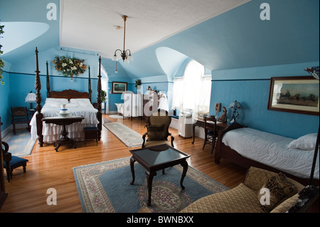 Antikes Dekor im Marshlands Inn (B & B), Sackville, New Brunswick, The Maritimes, Kanada. Stockfoto