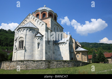 Serbien Studenica Kloster Raska Kirche der Jungfrau Europa blauen Himmel Kirche byzantinischen Mariä Himmelfahrt Stockfoto