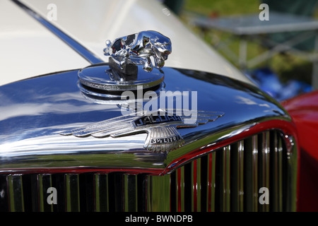 Silber JAGUAR Auto LOGO STAINDROP NORTH YORKSHIRE RABY CASTLE STAINDROP NORTH YORKSHIRE STAINDROP NORTH YORKSHIRE 22 August 20 Stockfoto