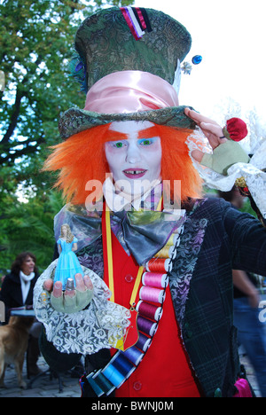 Clown auf 2010 EFF Elf Fantasy Fair Arcen Niederlande Stockfoto