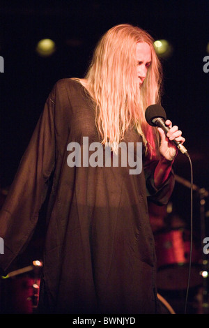 Jarboe am 11. April 2010 im Diesel Club in Budapest, Ungarn. Stockfoto