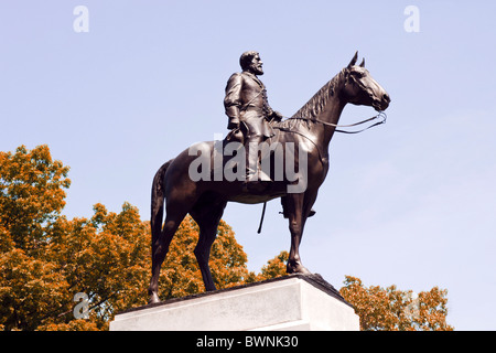 Die Virginia Bürgerkrieg Denkmal am Seminary Ridge Gettysburg Pennsylvania PA im Frühherbst. Stockfoto