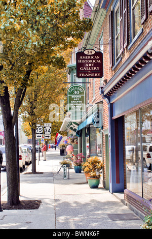 Antike und anderen Geschäften in Gettysburg Stadt Pennsylvania PA im Frühherbst. Stockfoto