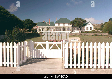 GOVERNMENT HOUSE, PORT STANLEY, FALKLAND-INSELN. Stockfoto