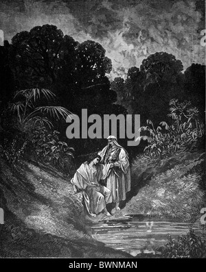 Gustave Doré; David und Jonathan; Schwarz / weiß-Gravur Stockfoto