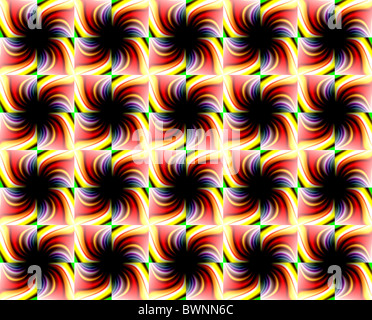 Geometrischen dekorativen Muster aus bunt Quadraten Stockfoto