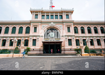 Außenansicht des General Post Office. Ho-Chi-Minh-Stadt-Vietnam Stockfoto