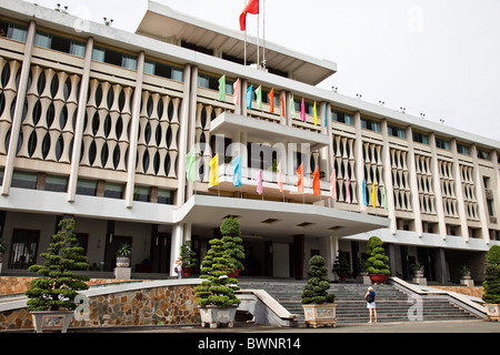 Frühere Präsidentenpalast, jetzt genannt Wiedervereinigung Hall in Ho-Chi-Minh-Stadt-Vietnam Stockfoto