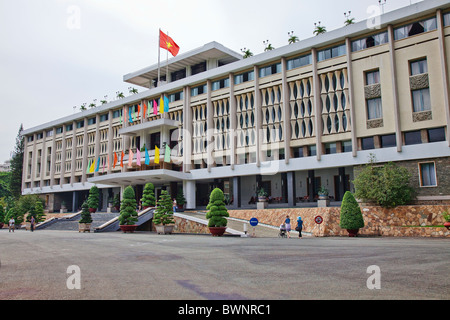 Frühere Präsidentenpalast, jetzt genannt Wiedervereinigung Hall in Ho-Chi-Minh-Stadt-Vietnam Stockfoto