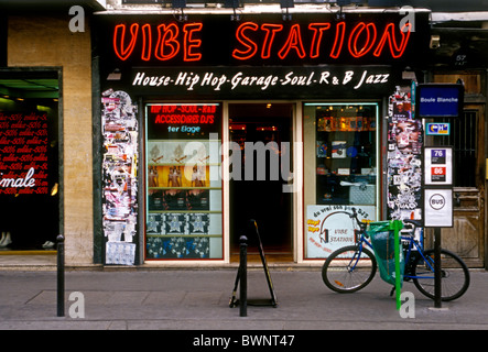 Music Store, Vibe, Marais, Paris, Paris, Ile-de-France, Frankreich, Europa Stockfoto