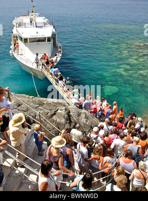 Fähre Riomaggiore 5 Terre Cinque Terre Italien Stockfoto