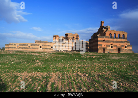 Qasr ibn Wardan Syrien byzantinische Kirche und Nahost orientalische Antike alte Architektur Antike seinen palace Stockfoto