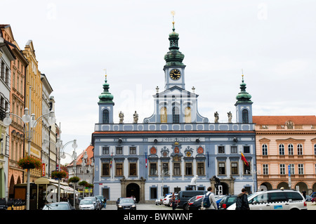 Rathaus, dem Altstädter Ring, České Budějovice, Tschechische Republik Stockfoto