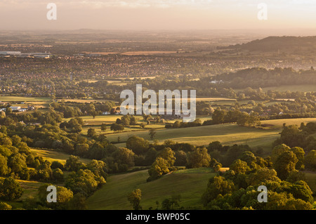 Offener Blick von Painswick Beacon, Gloucestershire, Cotswolds, UK Stockfoto