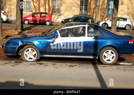 -Schaden Auto in Italien Stockfoto