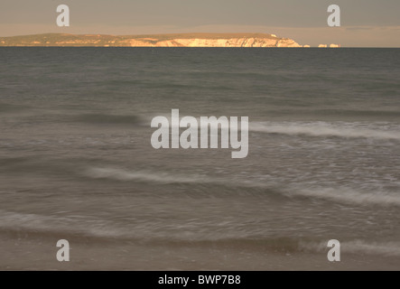 Die schöne Küstenlandschaft am zuvorkommend Beach in Dorset. Stockfoto