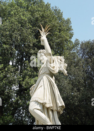 Ceres römische Göttin Italien Europa Florenz Boboli Gärten der Toskana Toscana Kunst Skulptur Figur Marmor Stockfoto